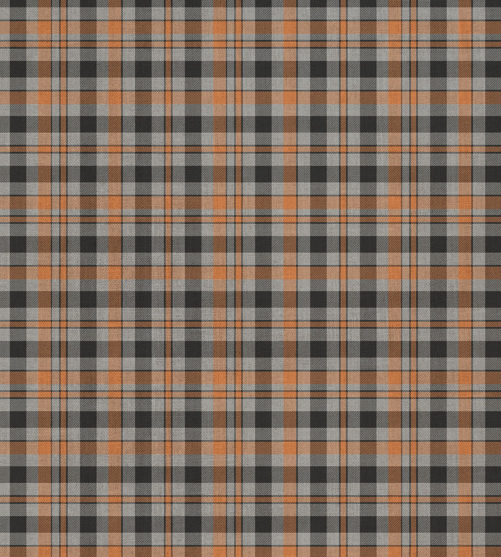 Halloween Check Patterned Cross Stitch Fabric
